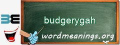 WordMeaning blackboard for budgerygah